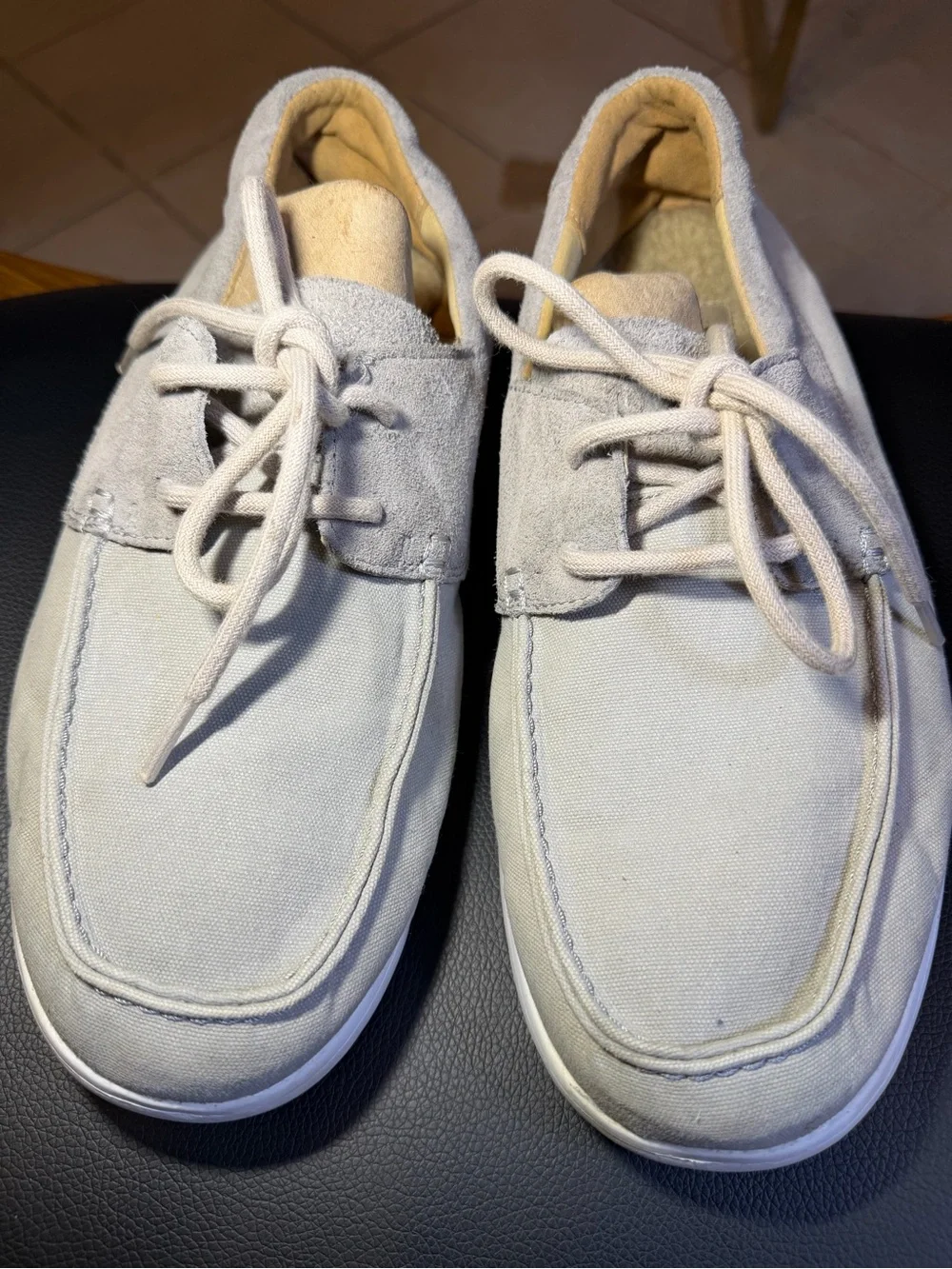 UGG Catton Boat Shoe Lace-Up Men Pewter Size 9.5 Warm Version